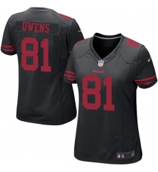 Women's Nike San Francisco 49ers #81 Terrell Owens Game Black NFL Jersey