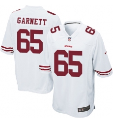 Men's Nike San Francisco 49ers #65 Joshua Garnett Game White NFL Jersey