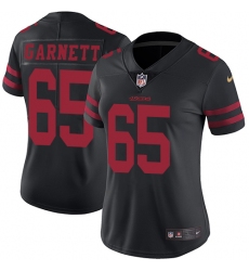 Women's Nike San Francisco 49ers #65 Joshua Garnett Elite Black Alternate NFL Jersey