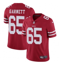 Youth Nike San Francisco 49ers #65 Joshua Garnett Elite Red Team Color NFL Jersey