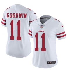 Women's Nike San Francisco 49ers #11 Marquise Goodwin Elite White NFL Jersey