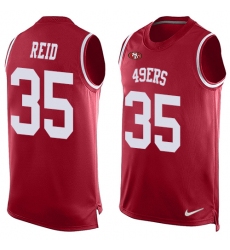 Men's Nike San Francisco 49ers #35 Eric Reid Limited Red Player Name & Number Tank Top NFL Jersey