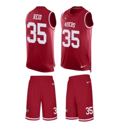 Men's Nike San Francisco 49ers #35 Eric Reid Limited Red Tank Top Suit NFL Jersey