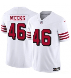 Men's San Francisco 49ers #46 Jon Weeks New White 2025 F.U.S.E. Vapor Untouchable Limited Football Stitched Jersey