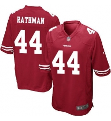 Men's Nike San Francisco 49ers #44 Tom Rathman Game Red Team Color NFL Jersey