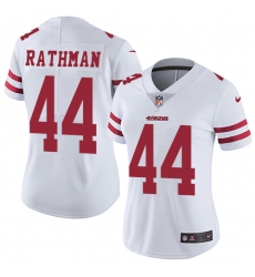 Women's Nike San Francisco 49ers #44 Tom Rathman Elite White NFL Jersey