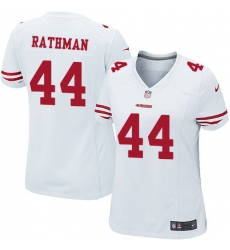 Women's Nike San Francisco 49ers #44 Tom Rathman Game White NFL Jersey
