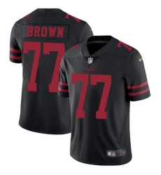 Youth Nike San Francisco 49ers #77 Trent Brown Elite Black Alternate NFL Jersey