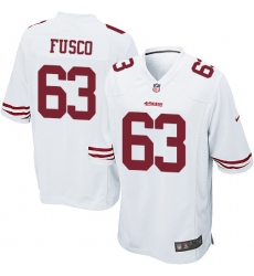 Men's Nike San Francisco 49ers #63 Brandon Fusco Game White NFL Jersey