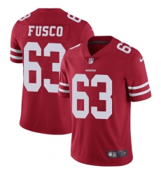 Youth Nike San Francisco 49ers #63 Brandon Fusco Elite Red Team Color NFL Jersey