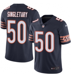 Youth Nike Chicago Bears #50 Mike Singletary Navy Blue Team Color Vapor Untouchable Limited Player NFL Jersey