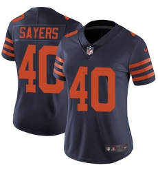 Women's Nike Chicago Bears #40 Gale Sayers Elite Navy Blue Alternate NFL Jersey