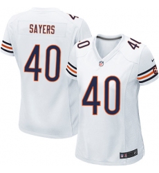 Women's Nike Chicago Bears #40 Gale Sayers Game White NFL Jersey