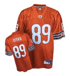 Reebok Chicago Bears #89 Mike Ditka Orange Replica NFL Alternate Jersey