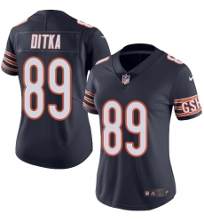 Women's Nike Chicago Bears #89 Mike Ditka Elite Navy Blue Team Color NFL Jersey
