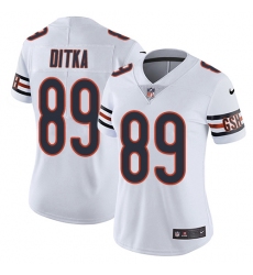 Women's Nike Chicago Bears #89 Mike Ditka Elite White NFL Jersey