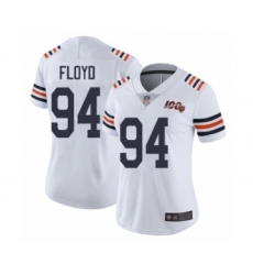 Women's Chicago Bears #94 Leonard Floyd White 100th Season Limited Football Jersey