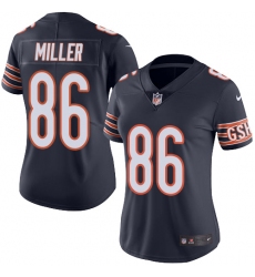 Women's Nike Chicago Bears #86 Zach Miller Elite Navy Blue Team Color NFL Jersey