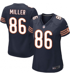 Women's Nike Chicago Bears #86 Zach Miller Game Navy Blue Team Color NFL Jersey