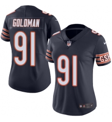 Women's Nike Chicago Bears #91 Eddie Goldman Elite Navy Blue Team Color NFL Jersey