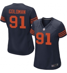 Women's Nike Chicago Bears #91 Eddie Goldman Game Navy Blue Alternate NFL Jersey