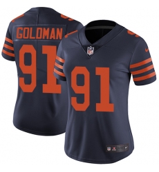 Women's Nike Chicago Bears #91 Eddie Goldman Navy Blue Alternate Vapor Untouchable Limited Player NFL Jersey