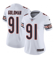 Women's Nike Chicago Bears #91 Eddie Goldman White Vapor Untouchable Limited Player NFL Jersey