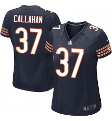 Women's Nike Chicago Bears #37 Bryce Callahan Game Navy Blue Team Color NFL Jersey