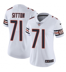 Women's Nike Chicago Bears #71 Josh Sitton Elite White NFL Jersey