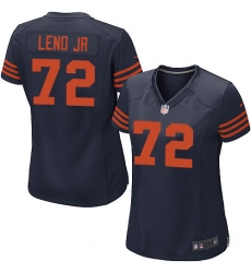 Women's Nike Chicago Bears #72 Charles Leno Game Navy Blue Alternate NFL Jersey