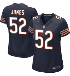 Women's Nike Chicago Bears #52 Christian Jones Game Navy Blue Team Color NFL Jersey