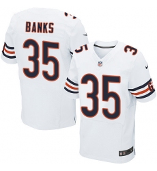 Men's Nike Chicago Bears #35 Johnthan Banks Elite White NFL Jersey