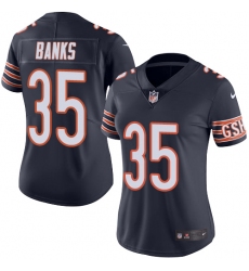 Women's Nike Chicago Bears #35 Johnthan Banks Elite Navy Blue Team Color NFL Jersey
