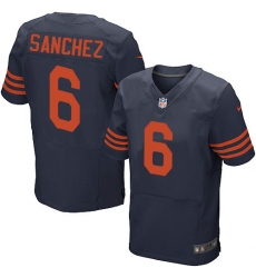 Men's Nike Chicago Bears #6 Mark Sanchez Elite Navy Blue Alternate NFL Jersey