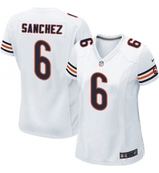Women's Nike Chicago Bears #6 Mark Sanchez Game White NFL Jersey