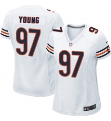 Women's Nike Chicago Bears #97 Willie Young Game White NFL Jersey