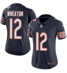Women's Nike Chicago Bears #12 Markus Wheaton Elite Navy Blue Team Color NFL Jersey