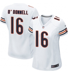 Women's Nike Chicago Bears #16 Pat O'Donnell Game White NFL Jersey