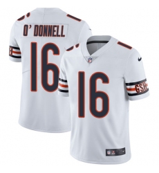 Youth Nike Chicago Bears #16 Pat O'Donnell Elite White NFL Jersey