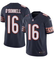 Youth Nike Chicago Bears #16 Pat O'Donnell Navy Blue Team Color Vapor Untouchable Limited Player NFL Jersey