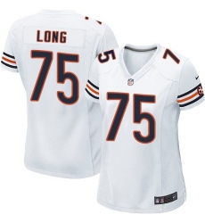 Women's Nike Chicago Bears #75 Kyle Long Game White NFL Jersey