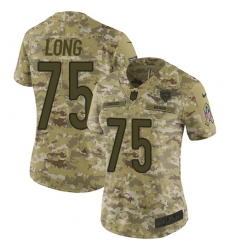 Women's Nike Chicago Bears #75 Kyle Long Limited Camo 2018 Salute to Service NFL Jersey