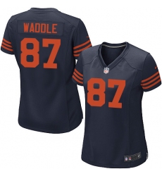 Women's Nike Chicago Bears #87 Tom Waddle Game Navy Blue Alternate NFL Jersey