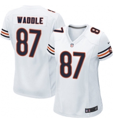 Women's Nike Chicago Bears #87 Tom Waddle Game White NFL Jersey