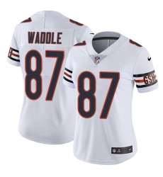 Women's Nike Chicago Bears #87 Tom Waddle White Vapor Untouchable Limited Player NFL Jersey