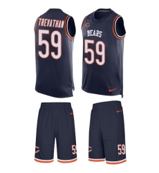 Men's Nike Chicago Bears #59 Danny Trevathan Limited Navy Blue Tank Top Suit NFL Jersey