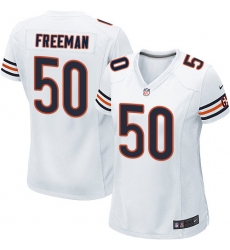 Women's Nike Chicago Bears #50 Jerrell Freeman Game White NFL Jersey