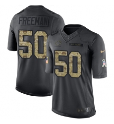 Youth Nike Chicago Bears #50 Jerrell Freeman Limited Black 2016 Salute to Service NFL Jersey