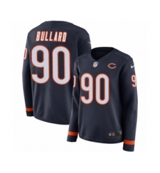 Women's Nike Chicago Bears #90 Jonathan Bullard Limited Navy Blue Therma Long Sleeve NFL Jersey