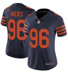 Women's Nike Chicago Bears #96 Akiem Hicks Elite Navy Blue Alternate NFL Jersey